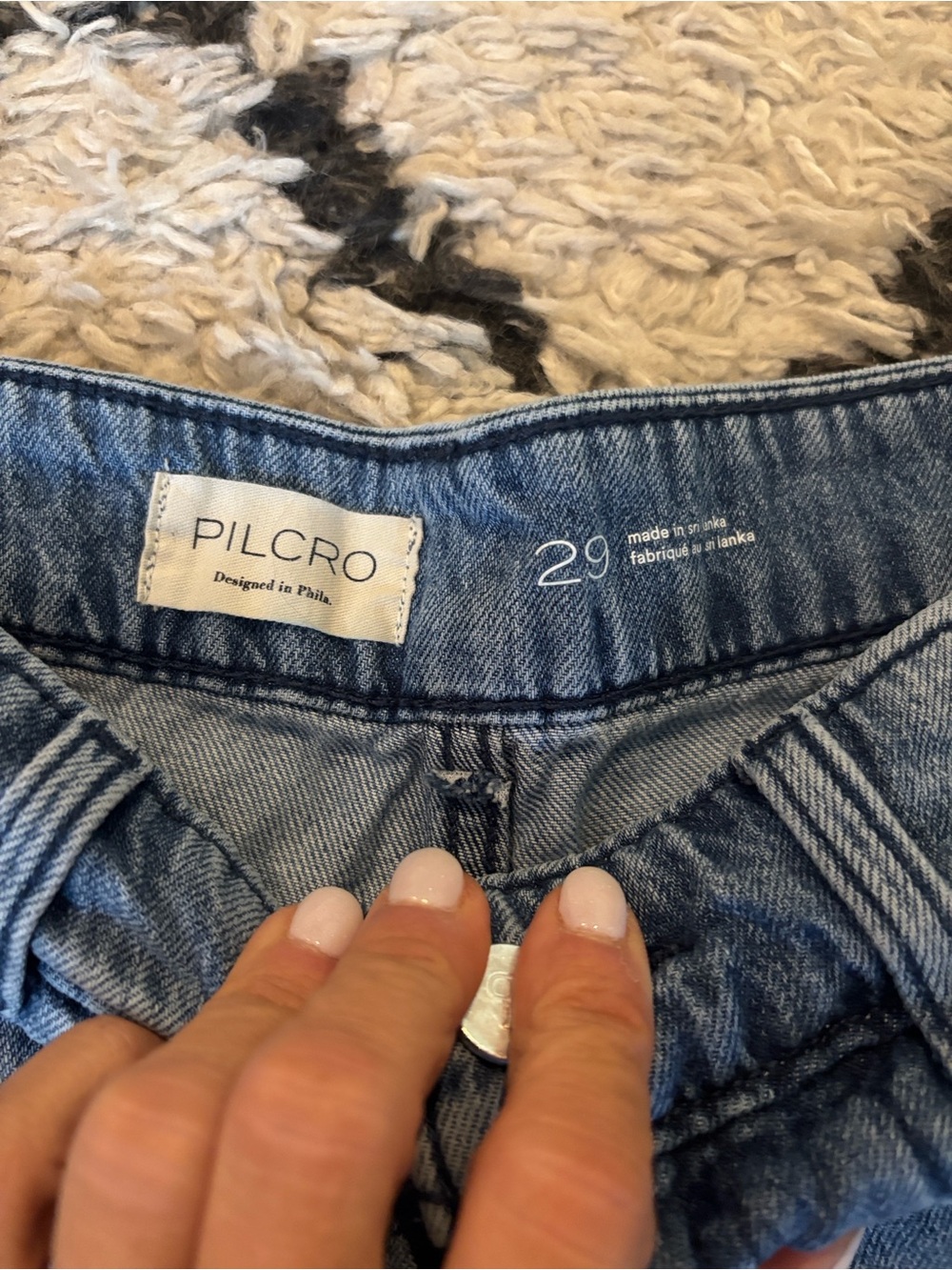 Pilcro Wide-Leg High-Rise Jeans in Denim Blue - Picture 5 of 6